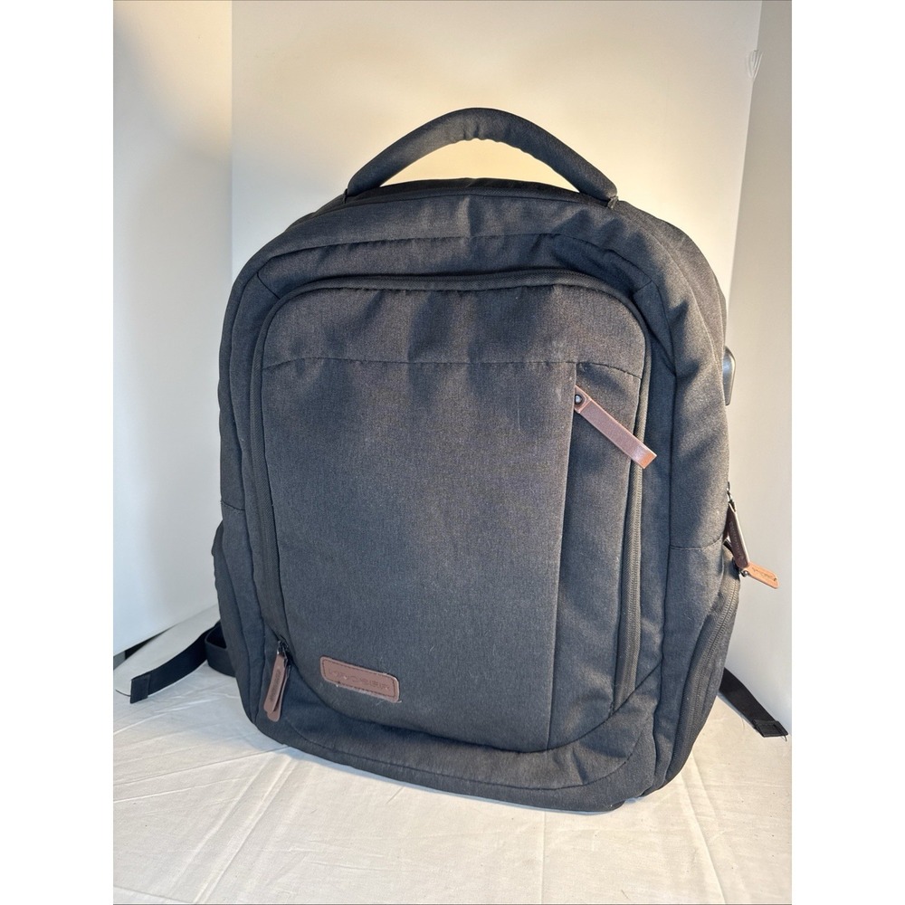 KROSER Laptop Backpack: Fits 17.3 Inch Computer , Black Padded Back Cargo Carry